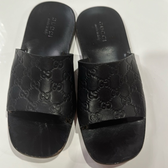 Gucci Black Slide Sandals